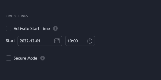 Start time